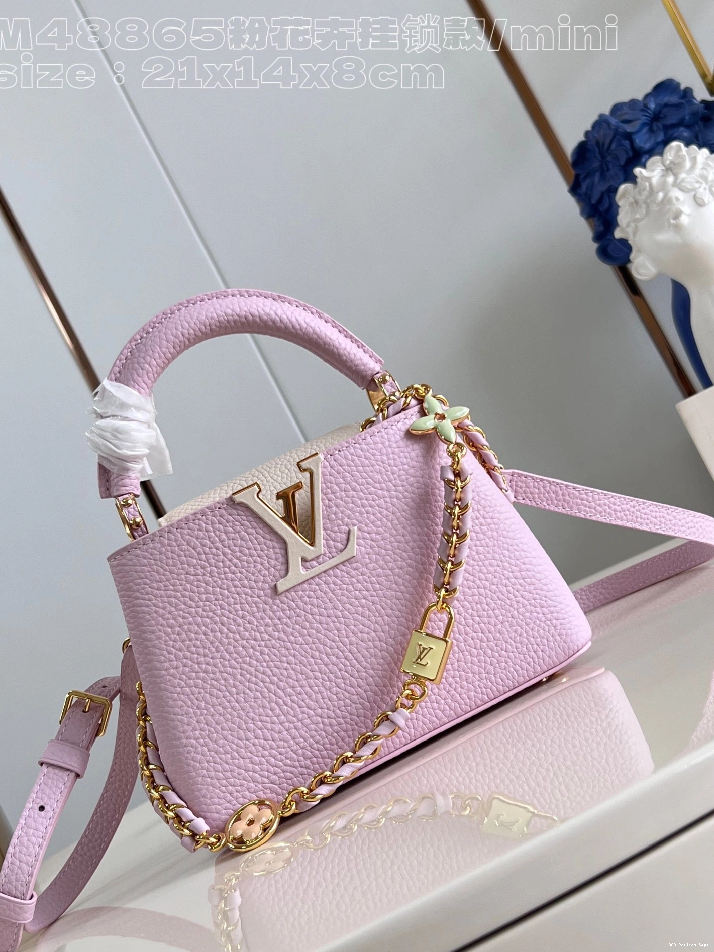 Aaa replica bags MINI-21*14*8CM LOUIS VUITTON CAPUCINES 0811